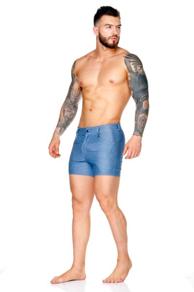 GIGO UNDERWEAR GIGO DYNASTY BLUE JEAN SHORTS
