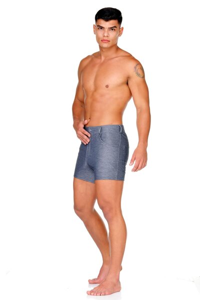 GIGO UNDERWEAR GIGO DYNASTY GRAY JEAN SHORTS