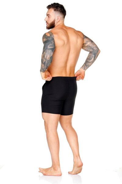 GIGO UNDERWEAR GIGO FOREVER LONG BLACK BEACHWEAR TRUNK