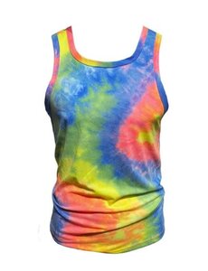 KNOBS KNOBS RAINBOW TIE DYE TANK TOP