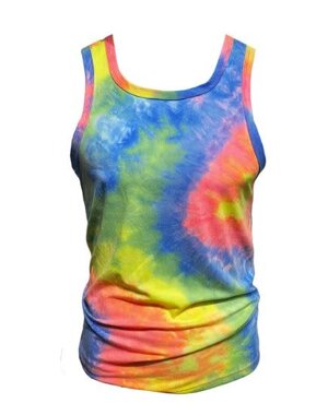 KNOBS KNOBS RAINBOW TIE DYE TANK TOP