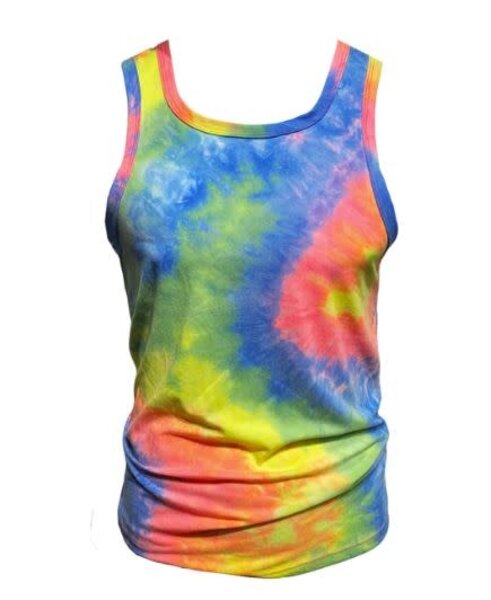 KNOBS KNOBS RAINBOW TIE DYE TANK TOP