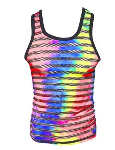 KNOBS KNOBS TIE DYE & MESH STRIPED TANK