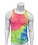 KNOBS KNOBS TIE DYE STRIPED MESH TANK WITH WHITE TRIM