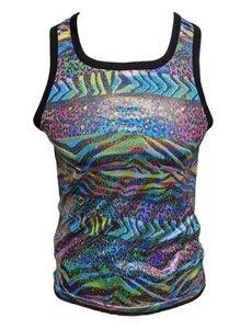 KNOBS KNOBS METALLIC MULTICOLOR ZEBRA STRIPE TANK