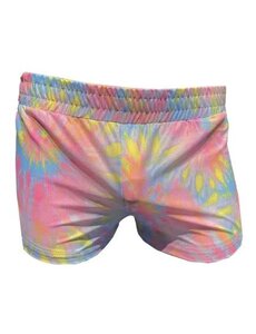 KNOBS KNOBS TIE DYE METALLIC GLITTER OPEN SIDE SHORTS