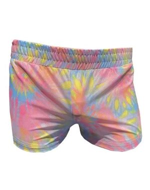 KNOBS KNOBS TIE DYE METALLIC GLITTER OPEN SIDE SHORTS