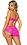 LEG AVENUE SOUTH BEACH SARONG & BIKINI SET MESH WITH RHINESTONES
