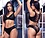 MAPALE LINGERIE MAPALE 2677 TWO PIECE LACE UP BACK  TOP & BOTTOM BLACK