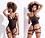 MAPALE LINGERIE MAPALE 2695 SHEER BODYSUIT WITH STRAPS BLACK