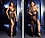 MAPALE LINGERIE MAPALE 7426 LONG NIGHTGOWN SHEER TWO PIECE SET BLACK