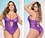 MAPALE LINGERIE MAPALE 8669X SHEER TEDDY PURPLE
