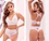 MAPALE LINGERIE MAPALE 8671 TWO PIECE LACE TOP & BOTTOM WHITE