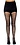 LEG AVENUE DOUBLE LAYER SHREDDED SPANDEX AND FISHNET TIGHTS BLACK ONE SIZE