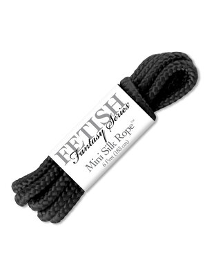 FETISH FANTASY FETISH FANTASY MINI SILK ROPE 6 FEET BLACK