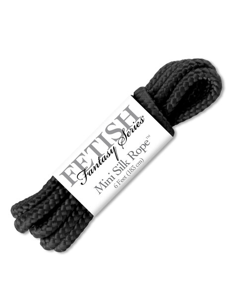 FETISH FANTASY FETISH FANTASY MINI SILK ROPE 6 FEET BLACK