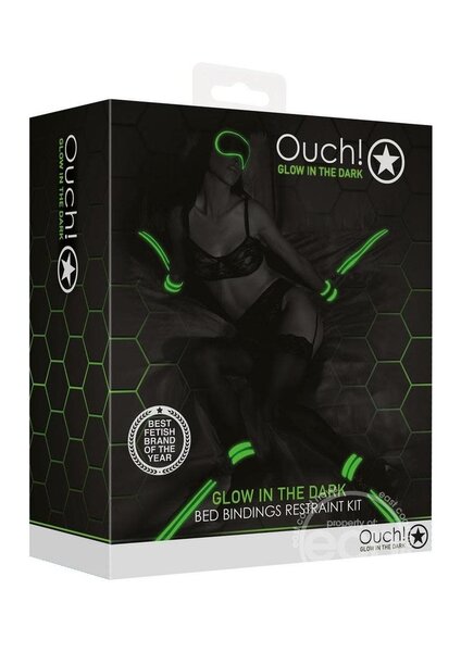 OUCH! OUCH! BED BINDING RESTRAINT KIT GLOW IN THE DARK