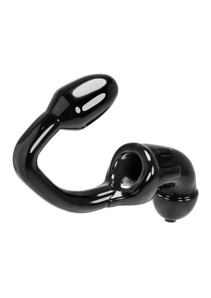 OXBALLS OXBALLS TAILPIPE CHASTITY COCK LOCK WITH BUTT PLUG