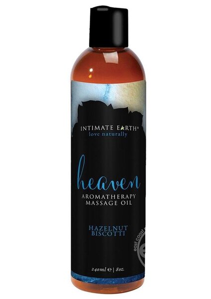 INTIMATE EARTH INTIMATE EARTH SENSUAL MASSAGE OIL HAZELNUT BISCOTTI    8 OZ