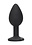 OUCH! OUCH BEJEWELED SILICONE BUTT PLUG BLACK