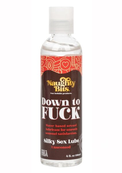 CalExotics NAUGHTY BITS DOWN TO FUCK WATER BASED LUBE 4OZ
