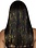 LEG AVENUE 24" LONG STRAIGHT TINSEL WIG BLACK & GOLD
