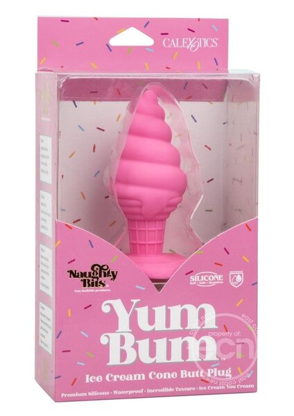 CalExotics NAUGHTY BITS YUM BUM PINK SILICONE BUTT PLUG