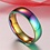 RAINBOW RAINBOW TITANIUM ENGAGEMENT RING