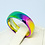 RAINBOW RAINBOW TITANIUM ENGAGEMENT RING