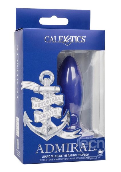 CalExotics ADMIRAL LIQUID SILICONE VIBRATING TORPEDO RECHARGEABLE ANAL PROBE