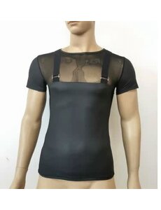 EVEREST TRADING COMPANY LLC EVEREST BLACK MESH & MATTE FINISH VINYL TOP WITH ATTACHED SUSPENDERS