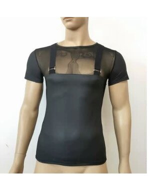EVEREST TRADING COMPANY LLC EVEREST BLACK MESH & MATTE FINISH VINYL TOP WITH ATTACHED SUSPENDERS