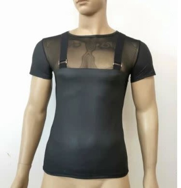 EVEREST TRADING COMPANY LLC EVEREST BLACK MESH & MATTE FINISH VINYL TOP WITH ATTACHED SUSPENDERS