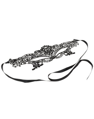 53X SEXCAPADES BLACK LACE APPLIQUE MASK