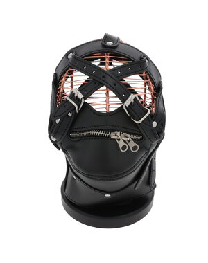 53X UNTAMED BLACK PVC & METAL ZIPPER DUNGEON MASK
