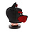 53X UNTAMED SPANDEX DOG MASK BLACK & RED LARGE/X-LARGE
