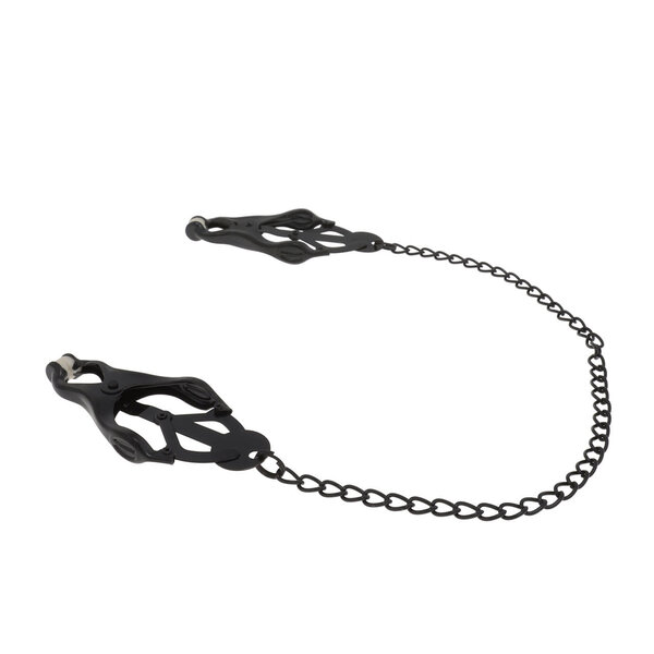 53X EFFECTIVE BEHAVIOR BLACK CLOVER NIPPLE CLAMPS WITH CHAIN