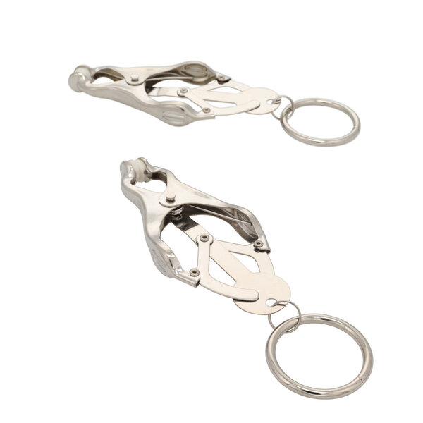 53X EFFECTIVE BEHAVIOR METAL CLOVER NIPPLE CLAMPS WITH LOOP