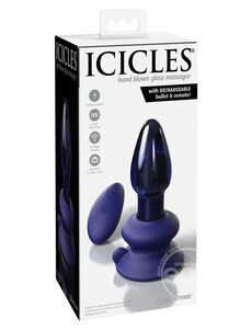 Icicles ICICLES #85 VIBRATING GLASS TAPERED PLUG WITH REMOTE