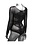 CalExotics RADIANCE LONG SLEEVE BODY SUIT WITH RHINESTONES BLACK O/S