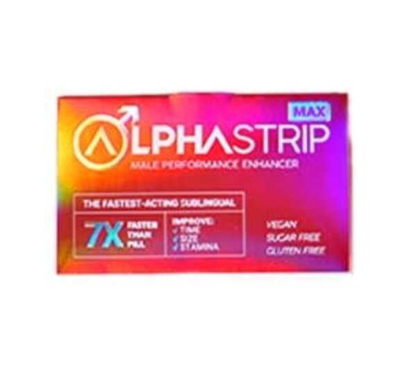 SPARK YOUR SENSATIONS ALPHA STRIP MAX STRIP MALE PERFORMANCE ENHANCER 1 PACK