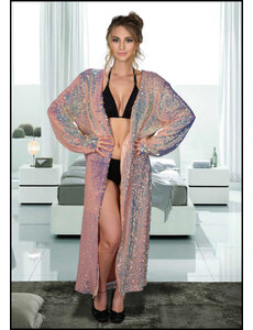 WESTERN FASHION MULTI COLORED DUSTER ROBE O/S