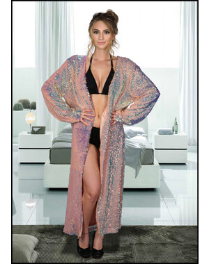 WESTERN FASHION MULTI COLORED DUSTER ROBE O/S
