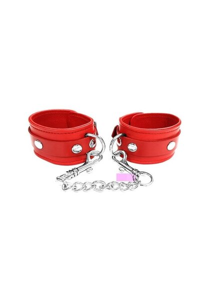 ROUGE ROUGE PLAIN LEATHER ADJUSTABLE WRIST CUFFS