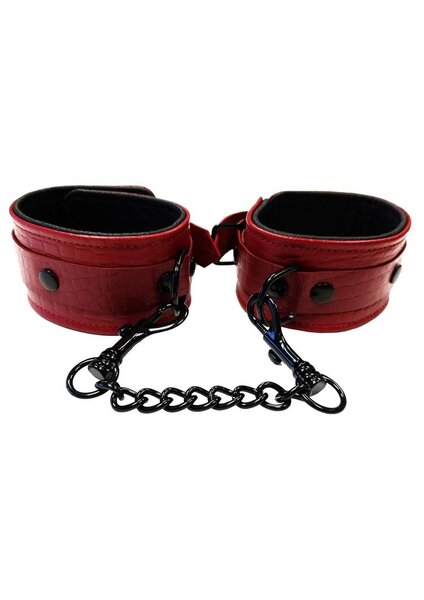 ROUGE ROUGE PLAIN LEATHER ADJUSTABLE WRIST CUFFS