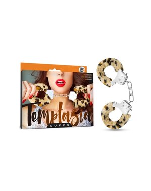 BLUSH NOVELTIES TEMPTASIA FAUX FUR CUFFS LEOPARD PRINT