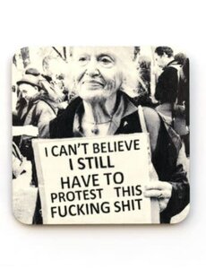 JIM SPINX JIM SPINX MASONITE COASTER PROTEST SHIT