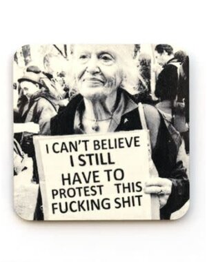 JIM SPINX JIM SPINX MASONITE COASTER PROTEST SHIT