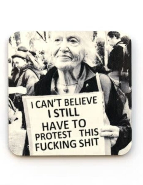 JIM SPINX JIM SPINX MASONITE COASTER PROTEST SHIT