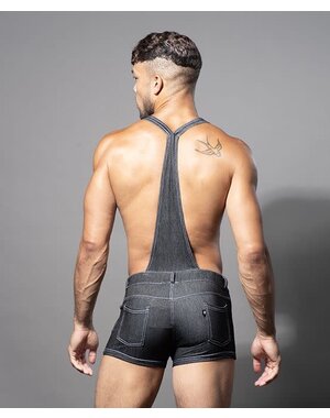 ANDREW CHRISTIAN ANDREW CHRISTIAN COWBOY BUCKLE OVERALLS CHARCOAL GREY